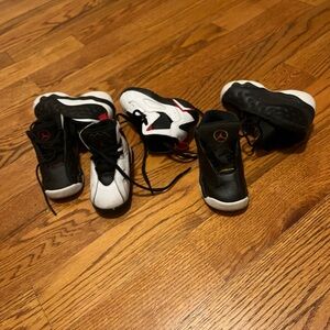 Jordan Kids Black and White Sneakers